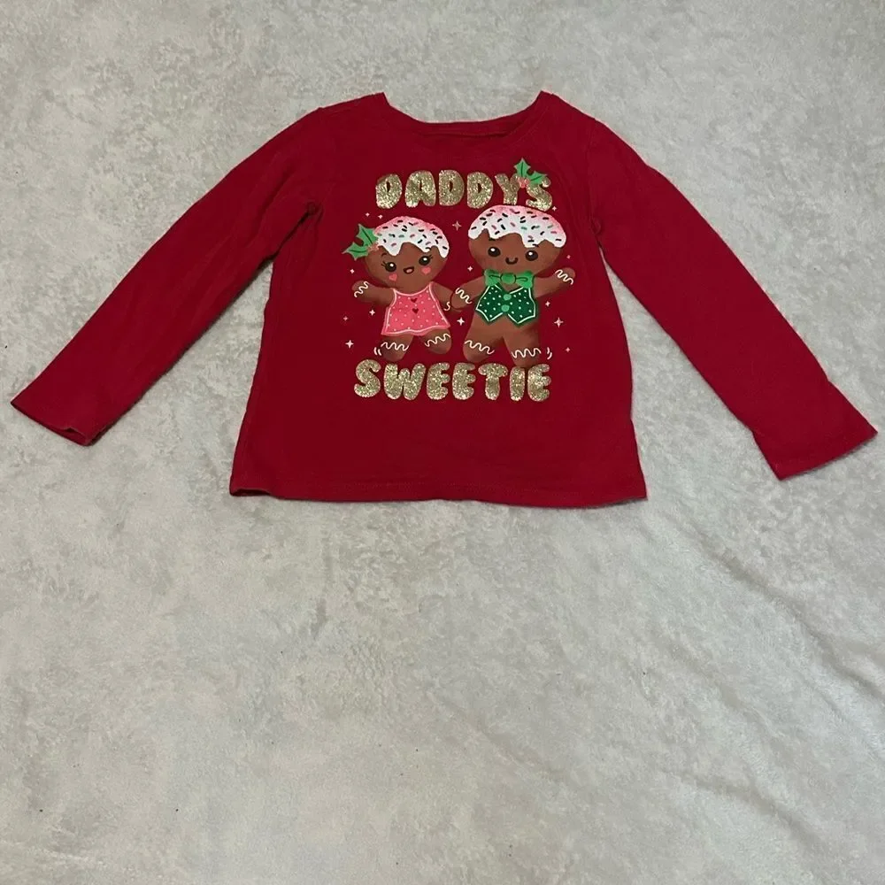 The Children’s Place Christmas Gingerbread Long Sleeve Shirt | Toddler Girl Size